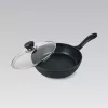 Maestro MR-1205-28 koekenpan met deksel, 28 cm, zwart
