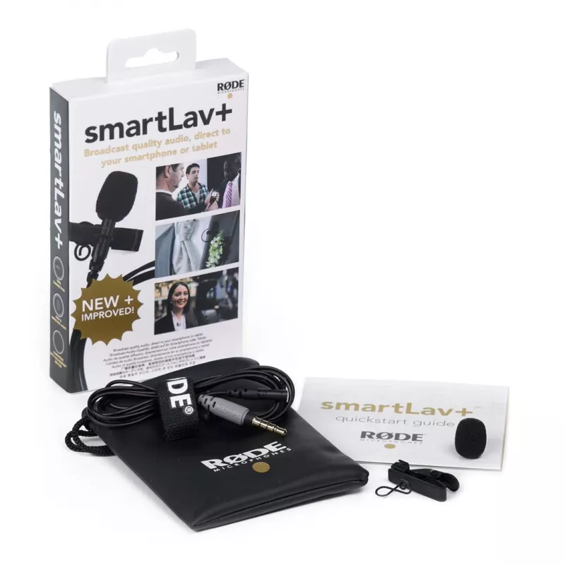 Lavalier-microfoon RØDE smartLav+ — bedraad, omnidirectioneel, 3,5 mm, 20–20.000 Hz, -35 dB gevoeligheid, 2 stuks, transportetui
