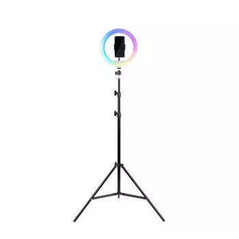 Havit ST7026 statief met RGB-lichtring zwart 3 poten max. hoogte 2,1 m