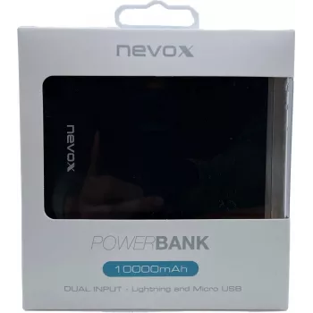 POWERBANK 10.000 mAh dual zwart (1482)