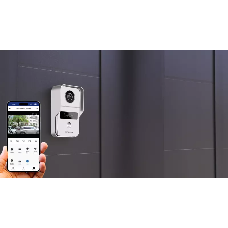 Videodeurintercom Tellur TLL331511 1080P met ontgrendelfunctie en binnengong
