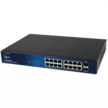 ALLNET 18-poorts Gigabit PoE switch ALL-SG8018P — 16 PoE-poorten + 2 uplink, Gigabit Ethernet