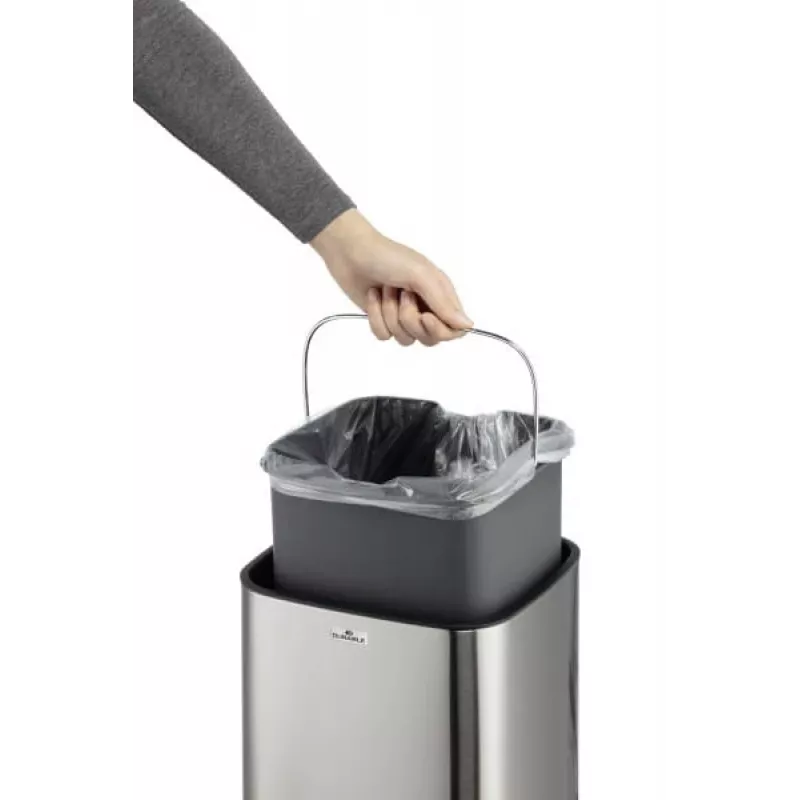 Durable TOUCH 12L rechthoekig RVS zilver zwart