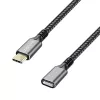 USB 3.2 Gen2 Type-C naar USB-C/F, PD, 1m