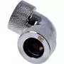 Alphacool HT 16mm HardTube schroeffitting 90° L-verbinder - geribbeld - chroom (17297)