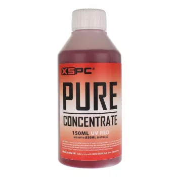 Koelvloeistofconcentraat XSPC Pure 150 ml — rode UV-veilige toevoeging voor vloeistofkoelingssystemen