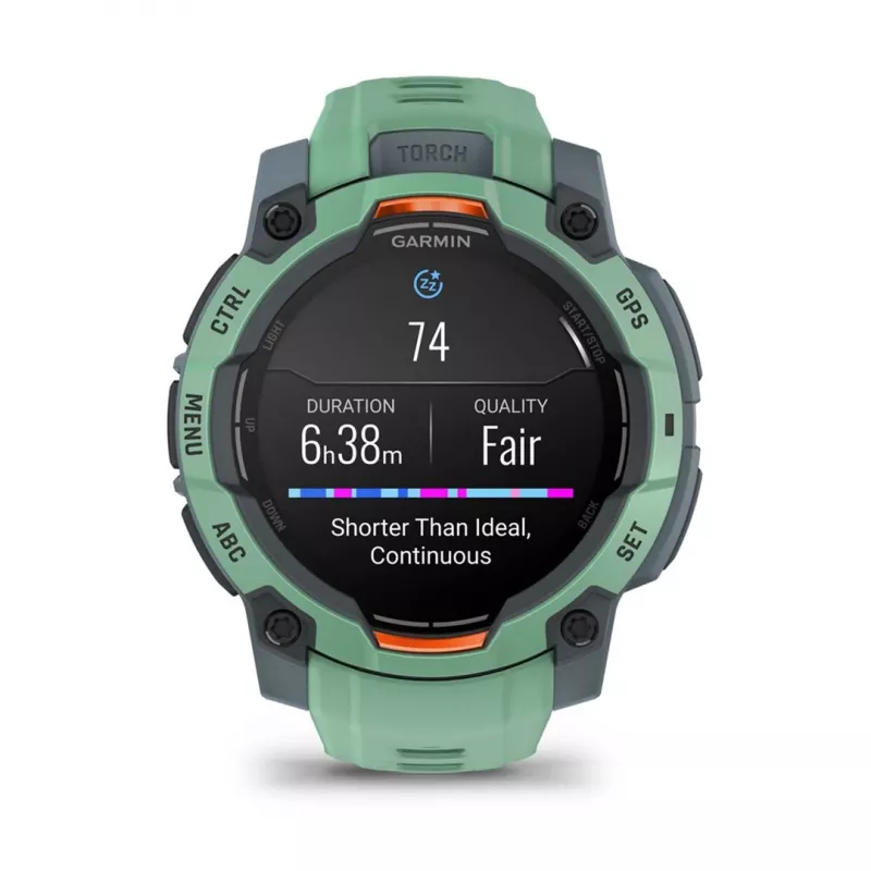 Garmin Instinct 3 AMOLED 3,05 cm (1,2) 45 mm digitaal 390 x 390 pixel touchscreen groen GPS (satelliet)