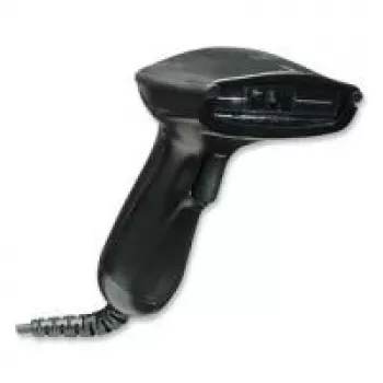 Manhattan long-range CCD handbarcodescanner, USB, 500 mm scandiepte, 1,5 m kabel, max. omgevingslicht 30.000 lux (zonlicht), zwart, drie jaar garantie