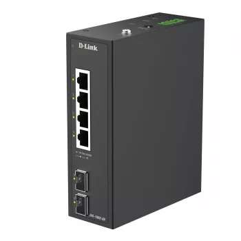 D-Link 6-poorts Gigabit industriële unmanaged switch met 2 x SFP-poorten