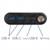 Akyga AK-BC-04 Powerbank-behuizing 20000 mAh, 8x 18650, 18W PD QC4+, USB-C, 2x USB-A, Lightning