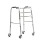 Rollator VITEA CARE PPC013VC — 4-wiel rollator van aluminium, in hoogte verstelbaar 81,5–91,5 cm, 8 cm wielen, breedte 550 mm, max. gebruikersgewicht 110 kg