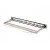Patchpanel leeg 24 poorten 1U 19 inch FTP voor keystone-modules zwart