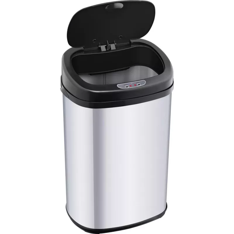 Afvalemmer LAMART LT8021 rvs pedaal, bewegingssensor, 30 L, 34×25×54 cm