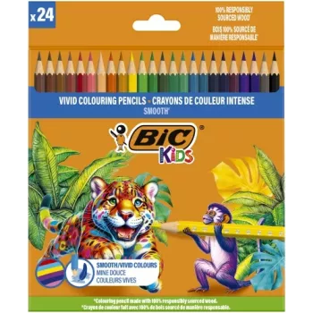 BIC kleurpotloden Kids Smooth 24 kleuren set