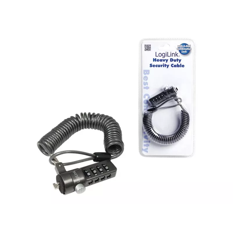 LogiLink NBS004 kabelslot zwart 1,8 m
