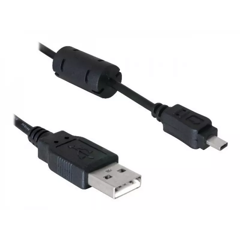 DeLOCK 82414 USB-kabel naar digitale camera-aansluiting (Nikon 8-pins UC-E6), 1,83 m, zwart