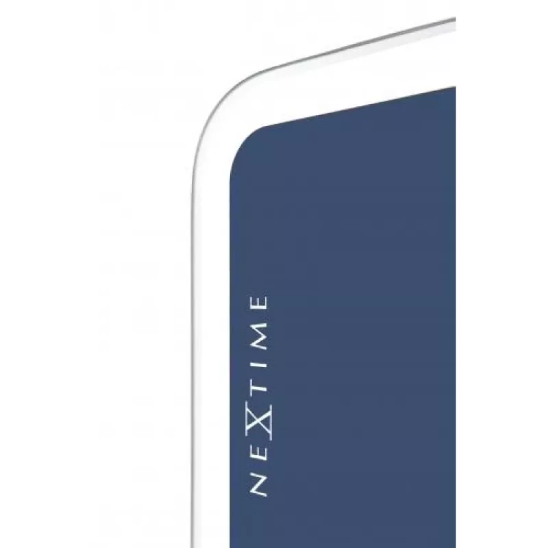 NeXtime wandklok 3072bl Thumbs up, 40,5x41,5 cm, wand, blauw/zilver