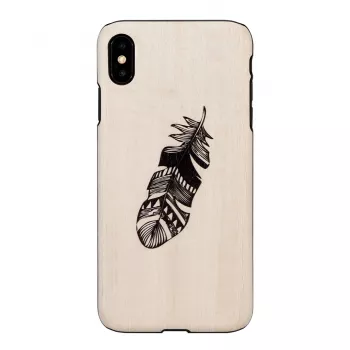 Smartphonehoes man and wood voor iPhone XS Max Indian zwart