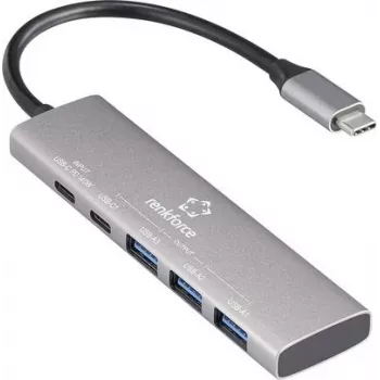 Renkforce RF-USBH-300 5 poorts USB 3.2 Gen 1-hub 3.0 grijs (RF-6676604)