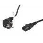 Netkabel LANBERG CA-C13C-11CC-0050-BK – 5 m, C13-koppeling naar CEE7/7, haaks C13