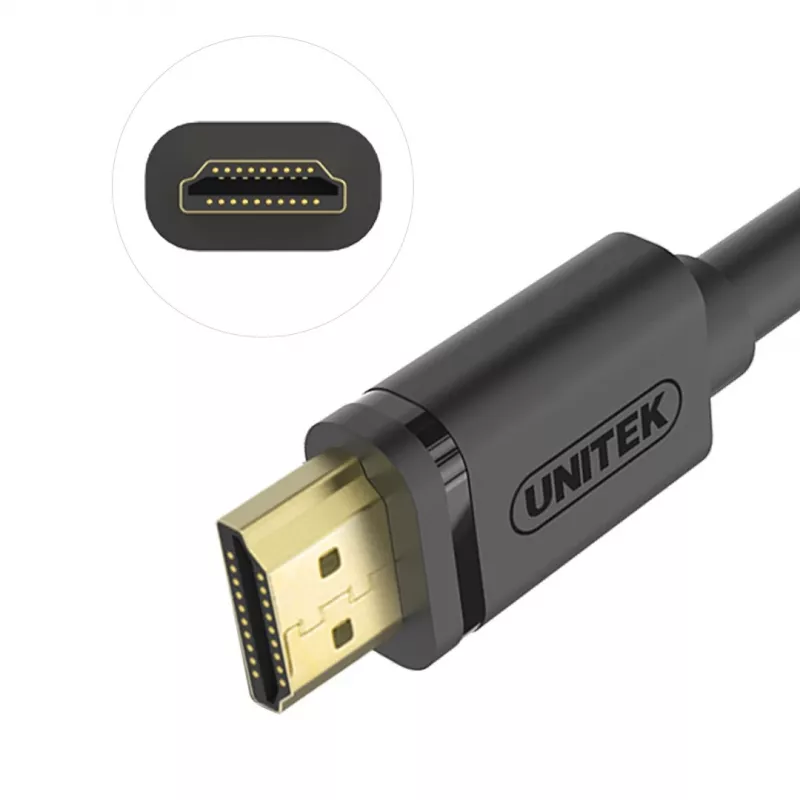 UNITEK Y-C138M HDMI-kabel 2 m HDMI type A (standaard) zwart