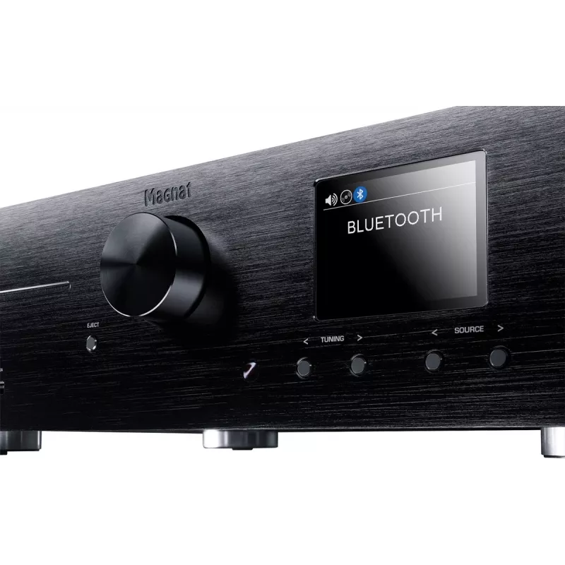 Stereo-receiver Magnat MC 400 — 2.0 kanalen, 40 W per kanaal, cd-speler, Wi-Fi, Bluetooth, DAB/FM, ethernet (zwart)