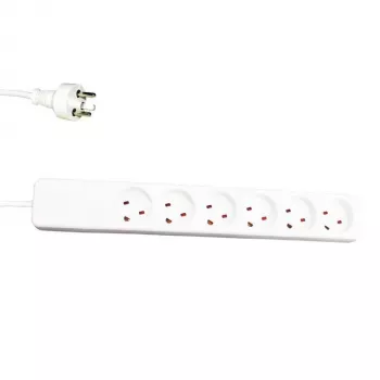 Stekkerdoos Garbot 24155124-3EE 3 m 6 AC-stopcontacten binnen wit