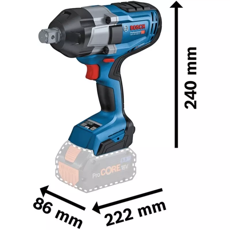 Bosch GDS 18V-1050 H Professional 1750 RPM zwart, blauw