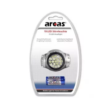 Arcas Hoofdlamp 19 LED 4 lichtfuncties