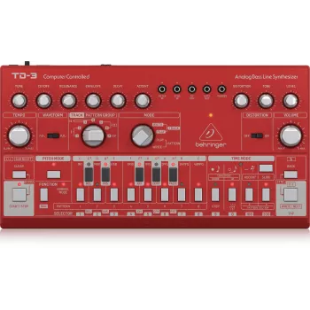 Analoge synthesizer Behringer TD-3-RD rood 9V DC