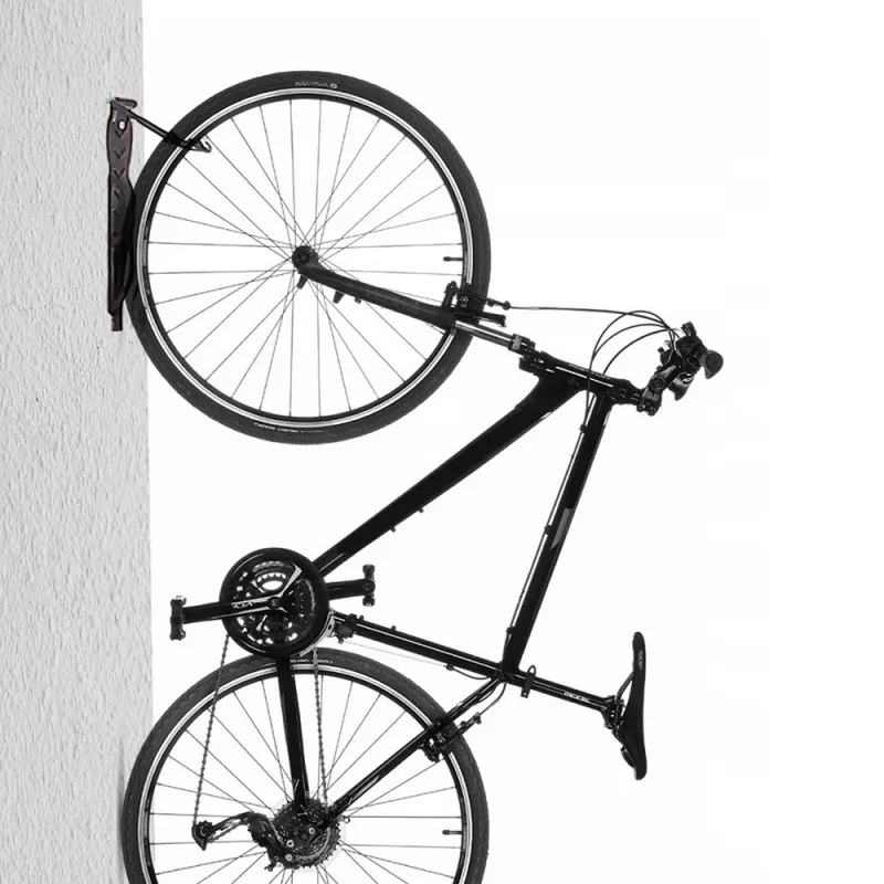 Wandgemonteerde fietsendrager MACLEAN MC-432, verticale fietshouder, verstelbare breedte, max. belasting 30 kg, zwart