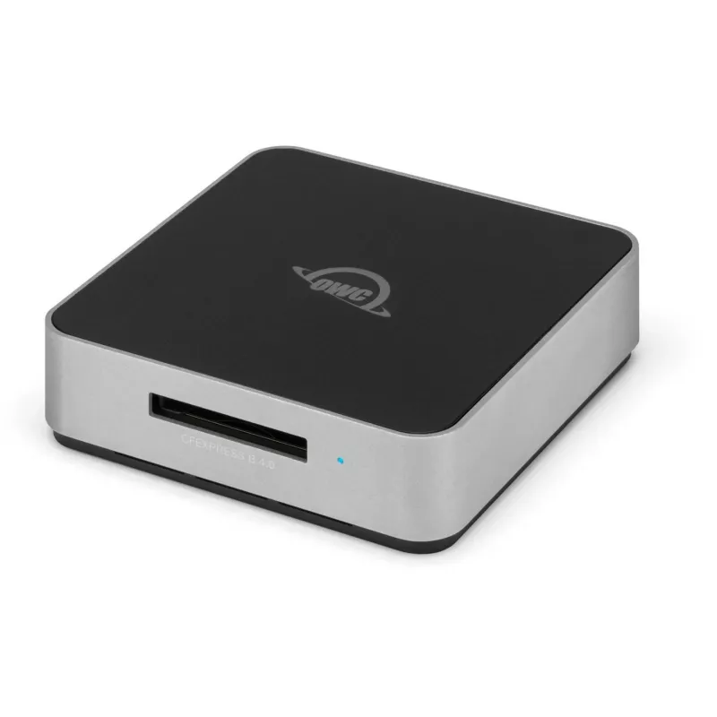 OWC Atlas OWCTCCFXB4RDR USB4 CFexpress Type B 4.0 kaartlezer/-schrijver, CFexpress A-naar-B-adapter inbegrepen, aluminium