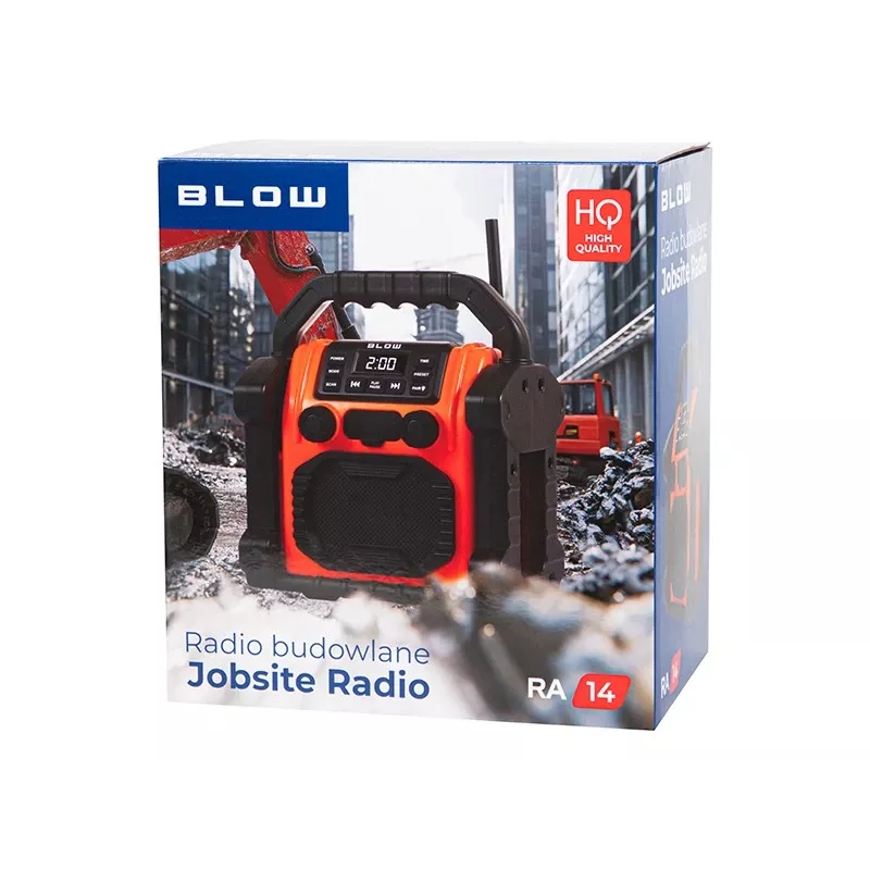Draagbare AM/FM-radio BLOW RA14 bouwradio, op batterijen, AM- en FM-ontvangst