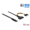 DeLOCK M.2 Key M naar U.2 SFF-8639 NVMe-adapter met 50 cm kabel