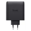 TRUST Maxo 100W 2-poorts USB-C GaN oplader — 100 W, 2× USB-C, max. 20 V, 2 m kabel, zwart