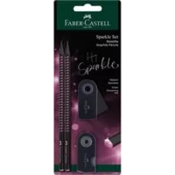 Grafietpotlood Faber-Castell 118296 B zwart roze 2 stuks