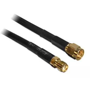 Coaxkabel DeLOCK 10m SMA m/f CFD200 zwart