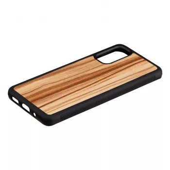Telefoonhoesje Man and Wood Galaxy S20 Cappuccino zwart — hoesje voor Samsung Galaxy S20
