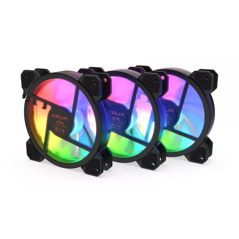 KRUX Lunar 120 ARGB 3-pack behuizingsventilator