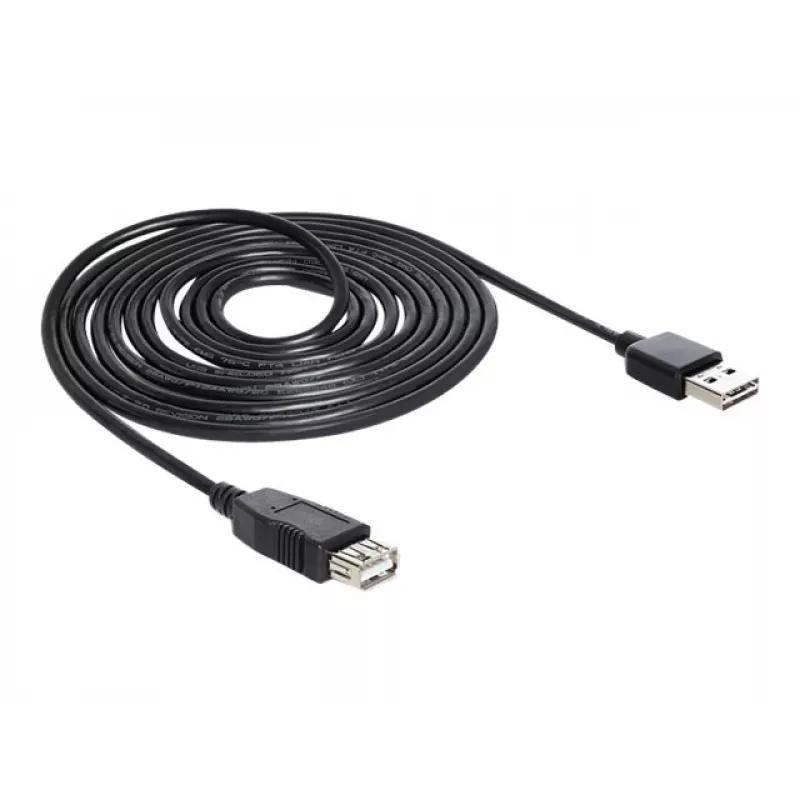USB-kabel DeLOCK EASY-USB 2.0-A 5m zwart