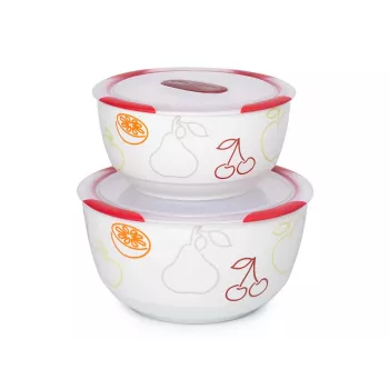 Komset OURSSON BS4781RC/DC rond keramiek 3L wit 2 st.