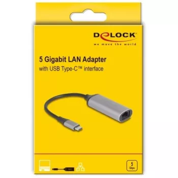 DeLOCK 81570 kabeladapter USB Type-C RJ-45 0,15 m antraciet