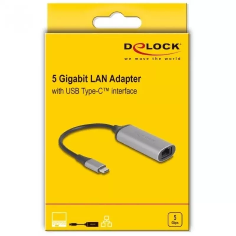 DeLOCK 81570 kabeladapter USB Type-C RJ-45 0,15 m antraciet