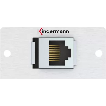 Kindermann Konnect 50 alu - modulair faceplate-snap-in - RJ-45 (7444000827)