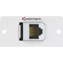 Kindermann Konnect 50 alu - modulair faceplate-snap-in - RJ-45 (7444000827)