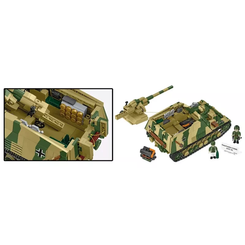 Bouwset Cobi Panzerhaubitze Hummel 1118 onderdelen modelbouwpakket