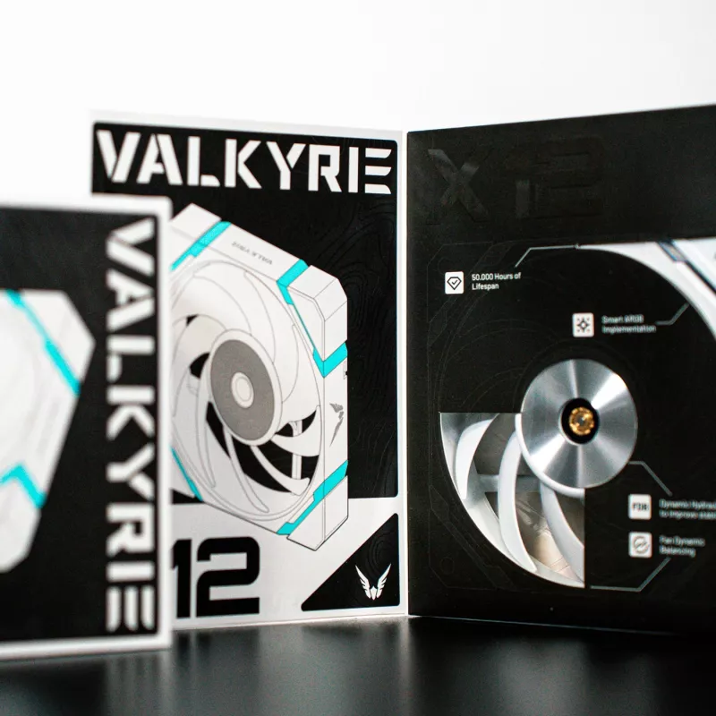 VALKYRIE X12R ARGB 120mm reverse-blade behuizingsventilator wit
