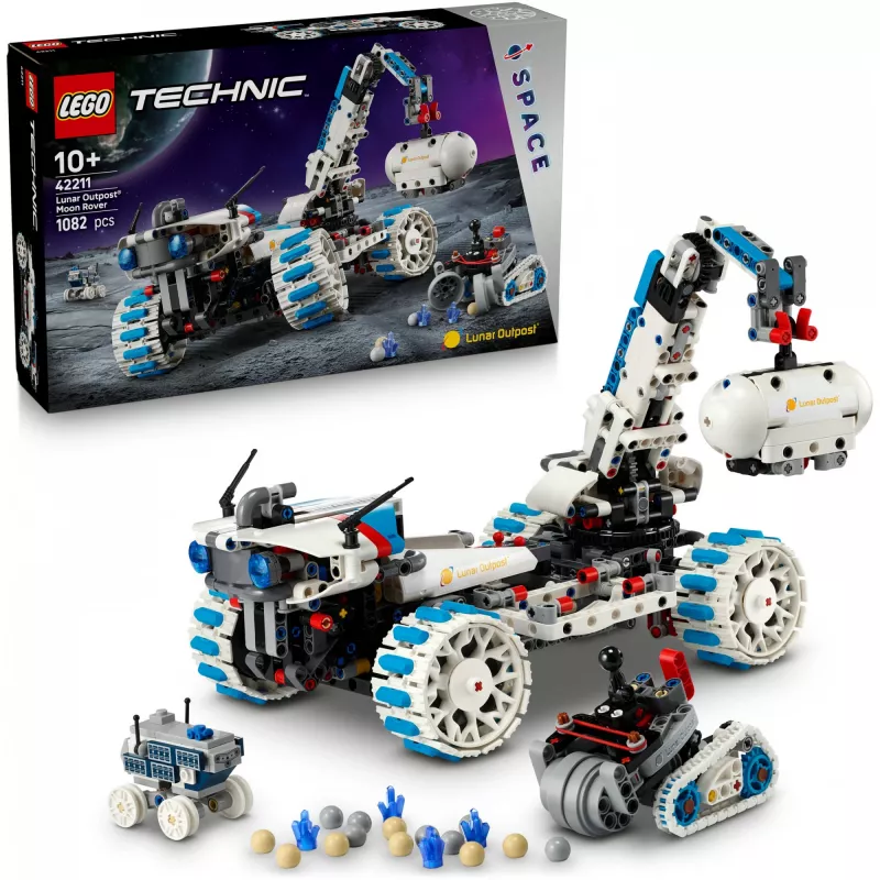 LEGO Technic 42211 Lunar Outpost maanrover, bouwset, 1082 stuks, 10+