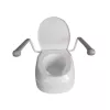 Verhoogd toiletframe Mobilex PLN001 met geïntegreerde handgrepen, polypropyleen, in hoogte verstelbaar 6–15 cm, max. belasting 120 kg