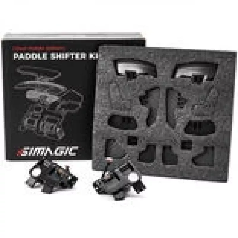 Simagic schakelpeddelmodule S410 zwart dual clutch, vervangende peddeleenheid voor compatibele racing rigs